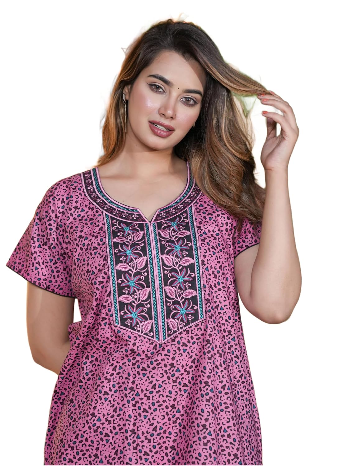 Mithdi Pure Cotton Embroidered Night Gown for Women | Nighty | Maxi Gown | Nightdress | Sleepwear | Comfort wear Nighty - Review, Price and Buying Guide