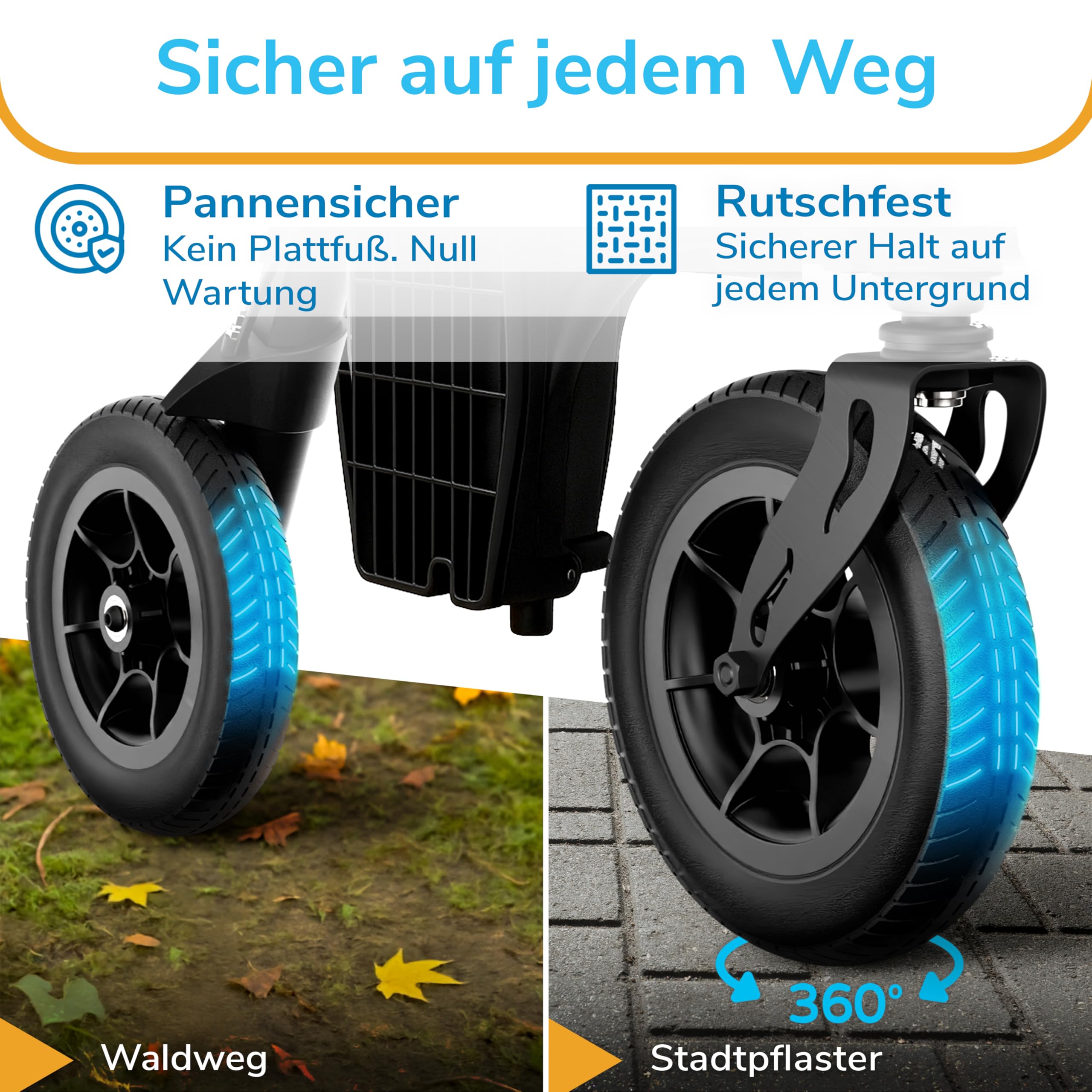 WALCORA 2 in 1 Rollstuhl Rollator Faltbar und Leicht mit Sitz – NEUHEIT 2026 – Gehhilfe für Senioren Outdoor & Indoor Wohnung – Klappbar Gummireifen Leichtgewicht Gehwagen Walker Wheelchair Kaufen