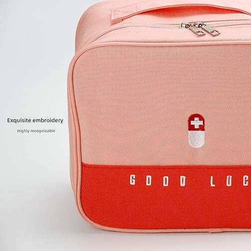 Miniatura 4 de TOPASION Lindas bolsas vacías de primeros auxilios, bolsa de medicina de viaje para mujeres y niñas, bolsa organizadora de suministros médicos, kit