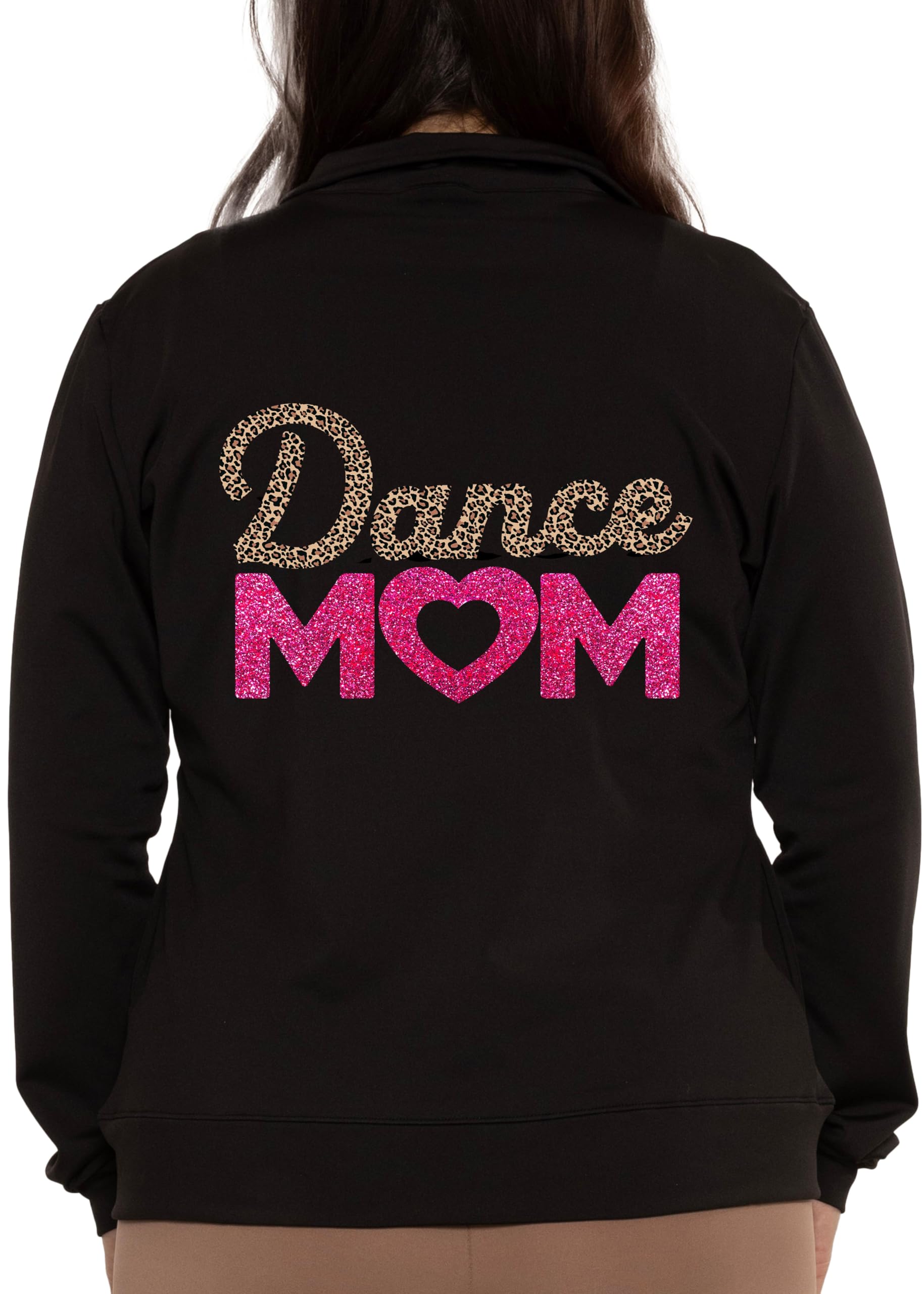 STRETCH IS COMFORT Sparkle Dance Warm Up Jacket for Girls and Women | Glitter Performance Studio Competition Zip Layer