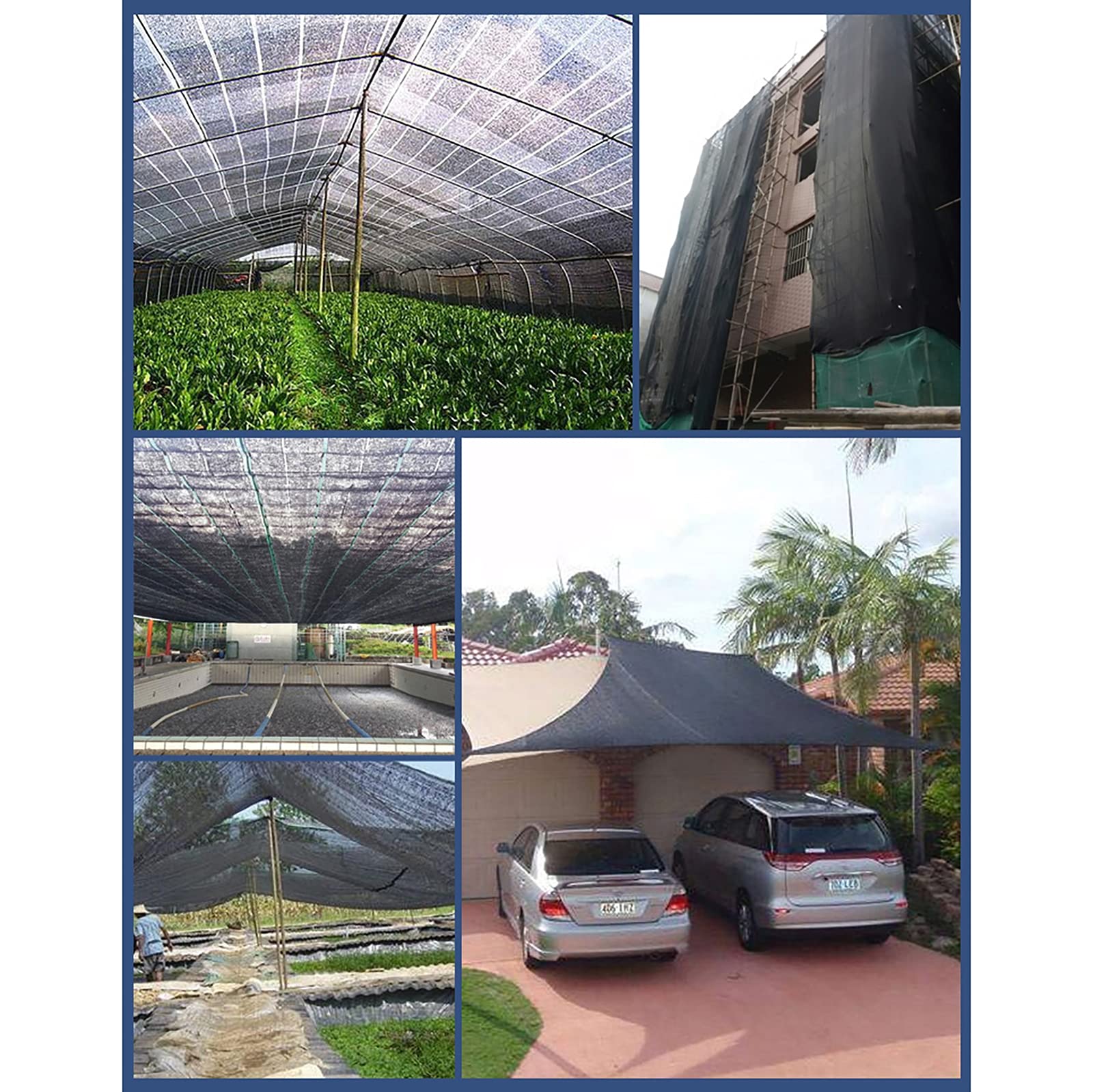 Copertura per giardino, 90% sole, vela, resistente ai raggi UV, per fiori da giardino, piante, balcone, serra, fienile, 6 x 9,5 m