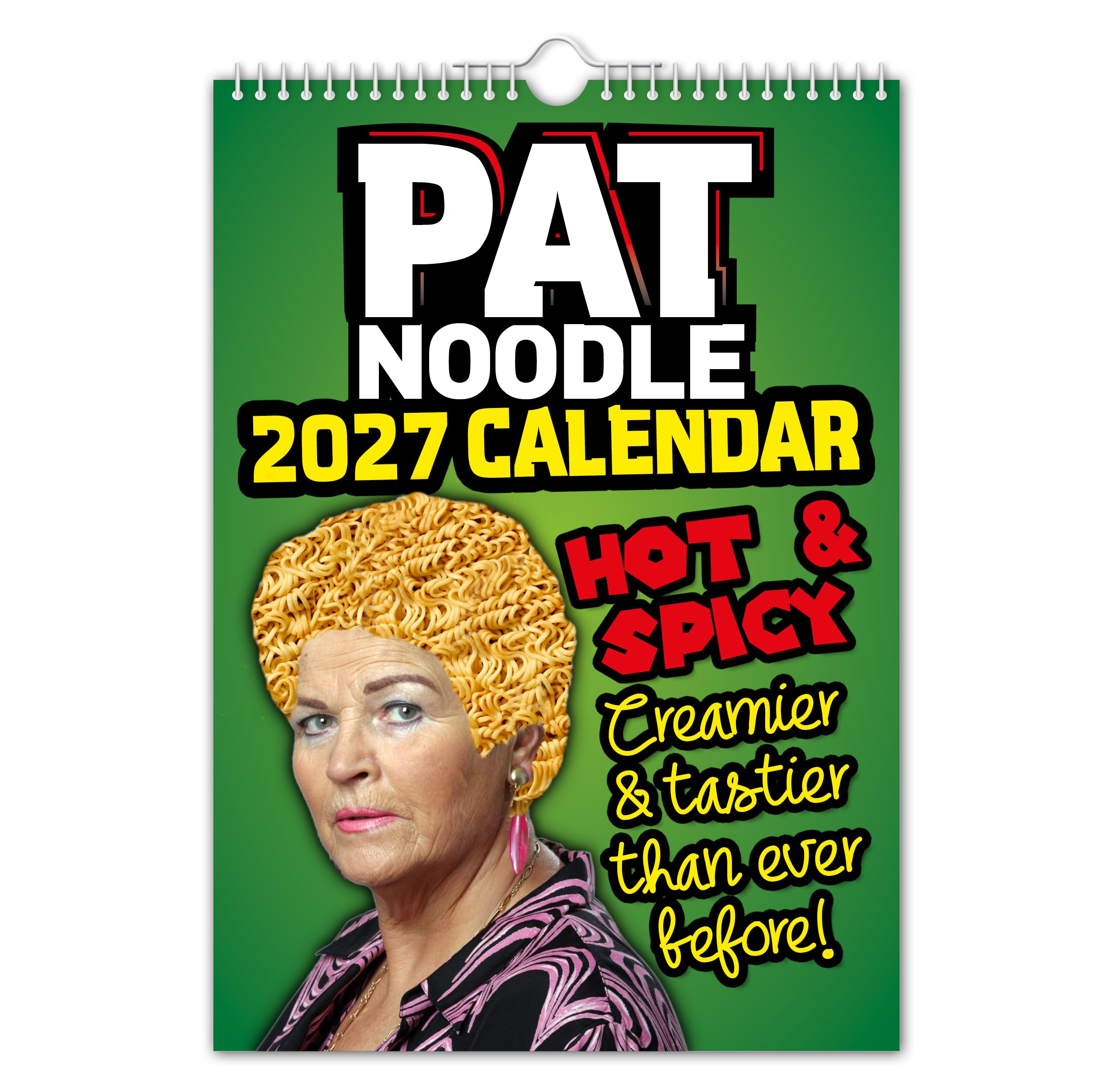 The Calendar king - Pat Noodle/Pat Butcher 2027 Wall Calendar // Funny/Quirky/Christmas/Birthday/Gift Idea/Present/Novelty/Humour/Secret Santa/Year Planner/Office Gift