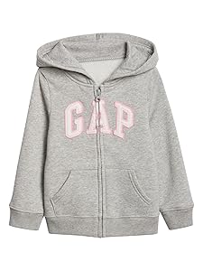 GAP Baby Girls' Playtime Favorite Logo Full Zip Hoodie Hooded Sweatshirt