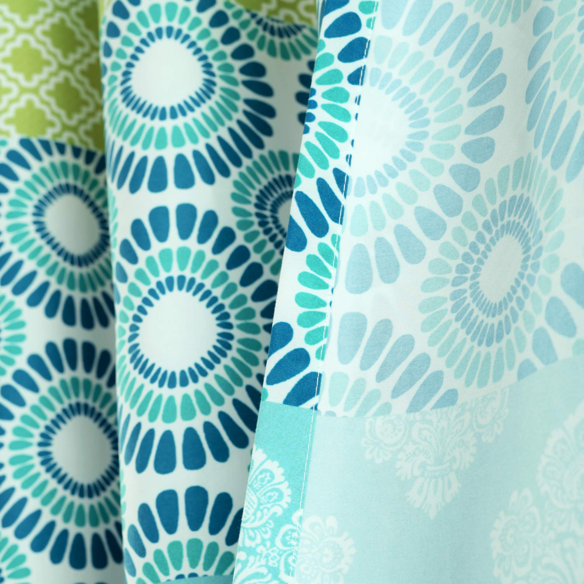 Tende Da Finestra Lush Decor 220x100 Cm – Motivo Boho Arancione E Blu, Con Nappe, Set 2 Pannelli - 5