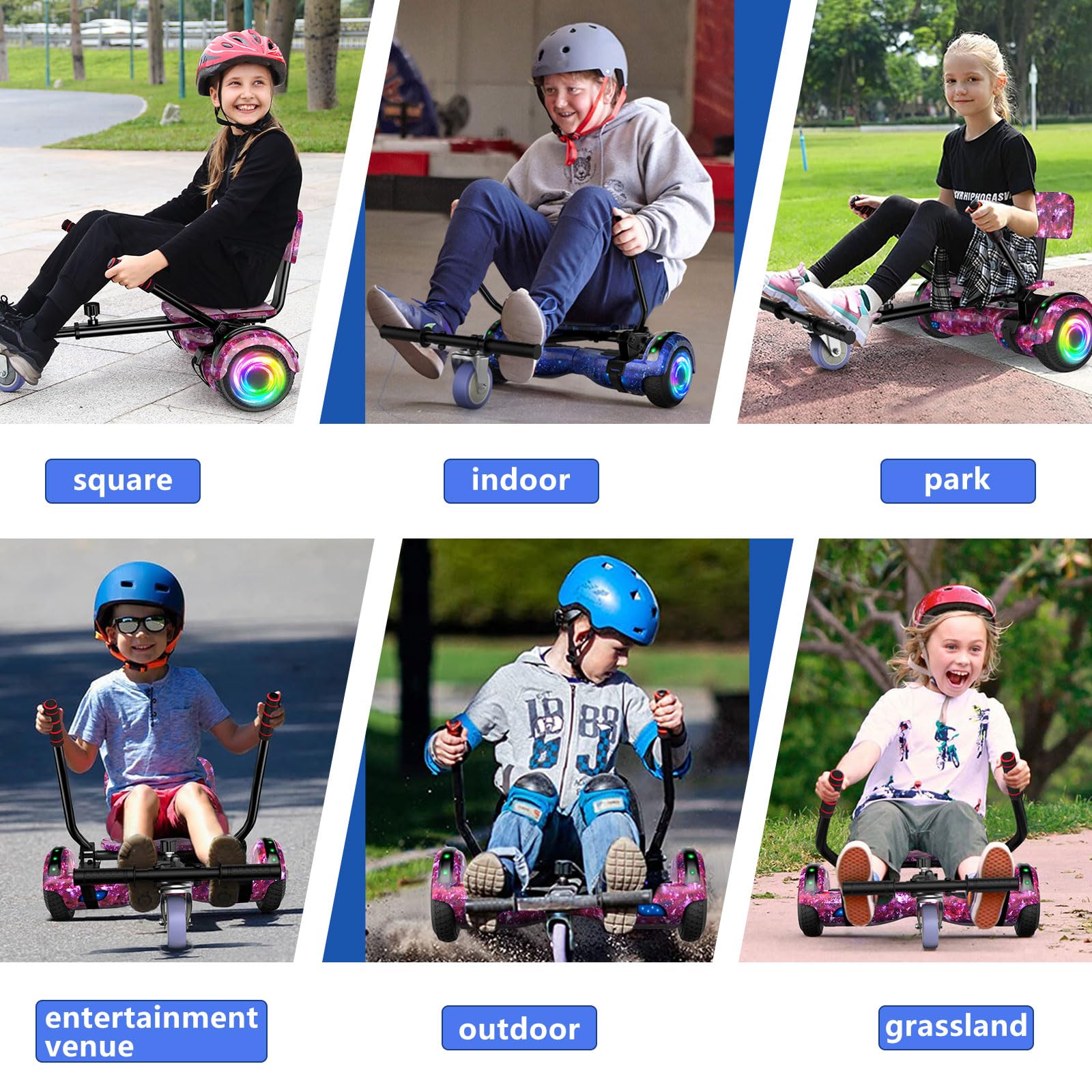 SISIGAD DESKOROLKA ELEKTRYCZNA+Gokart 6.5''Hoverboard LED PREZENT dla dziecka