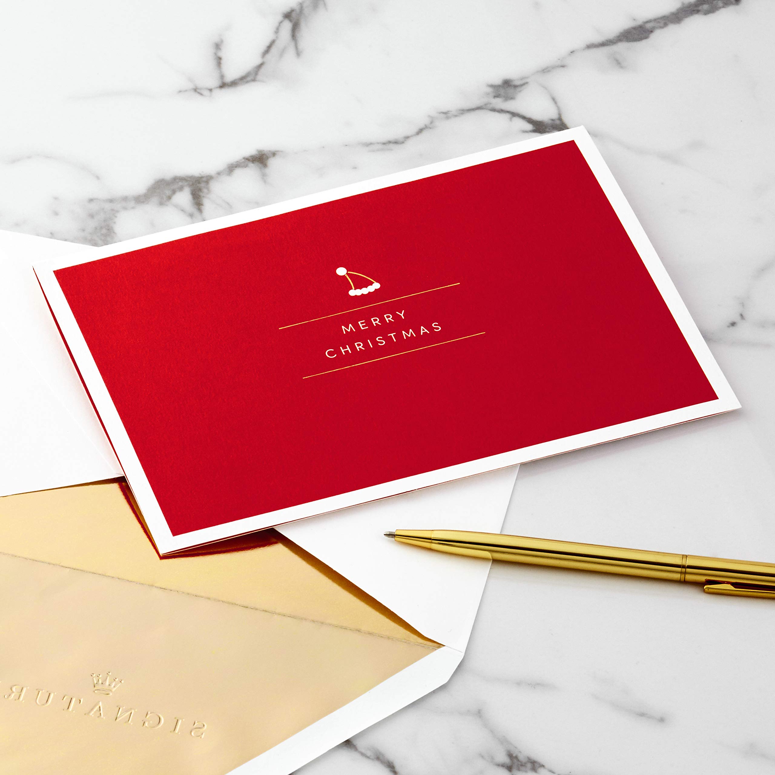 Hallmark Pop-Up-Weihnachtskarte mit Unterschrift Pop-Up Weihnachtsmann und seine Rentier