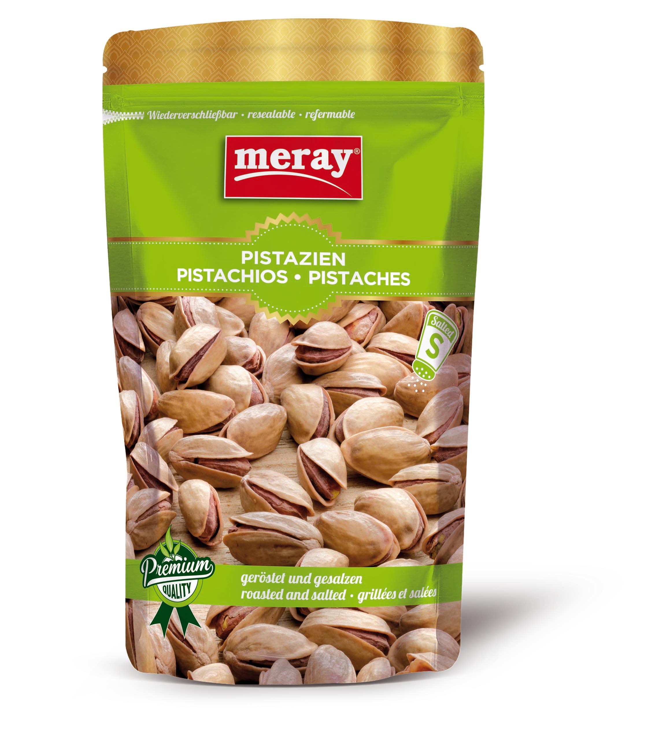 MERAY Pistachos con cáscara tostados y salados 150g