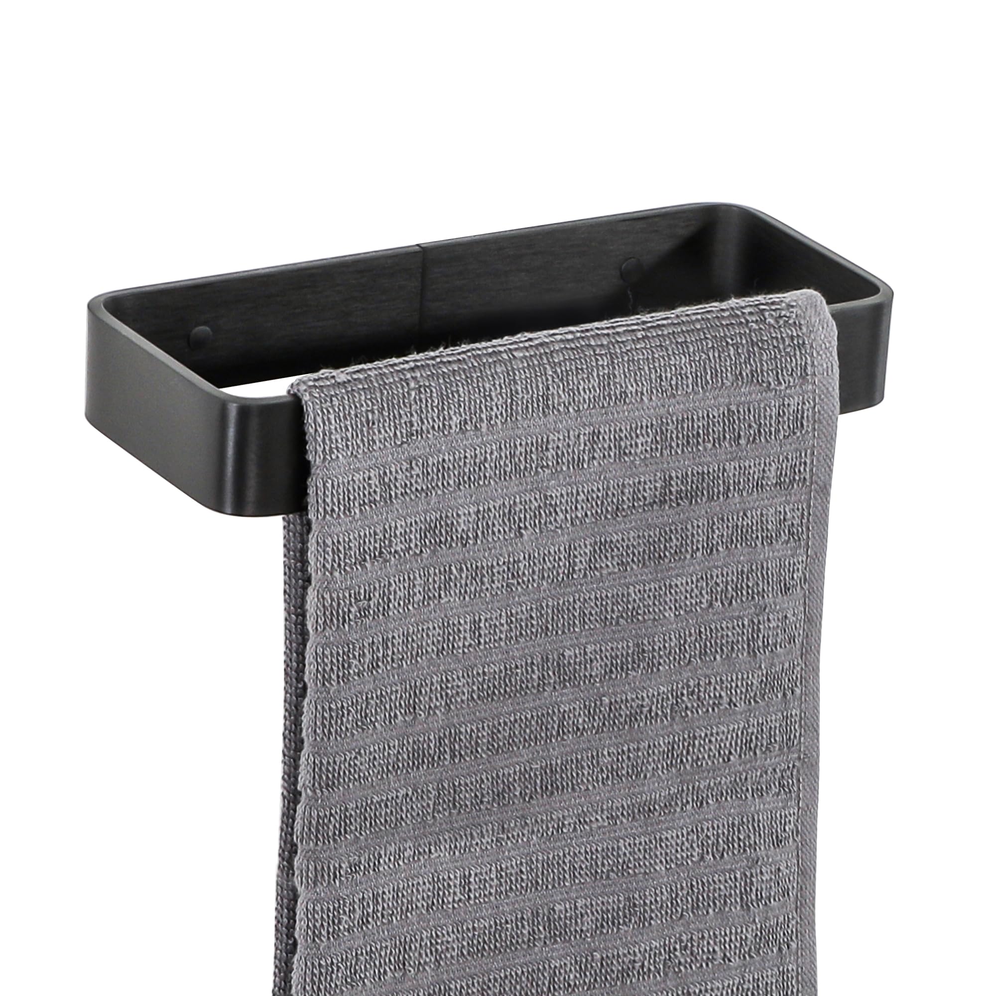 SAYAYO Porta Asciugamano Autoadesivo Portasciugamani Bagno Nero Porta Salviette Bidet, Porta Asciugamano Bidet, 20CM Anello Porta Asciugamani Per Bagno Cucina