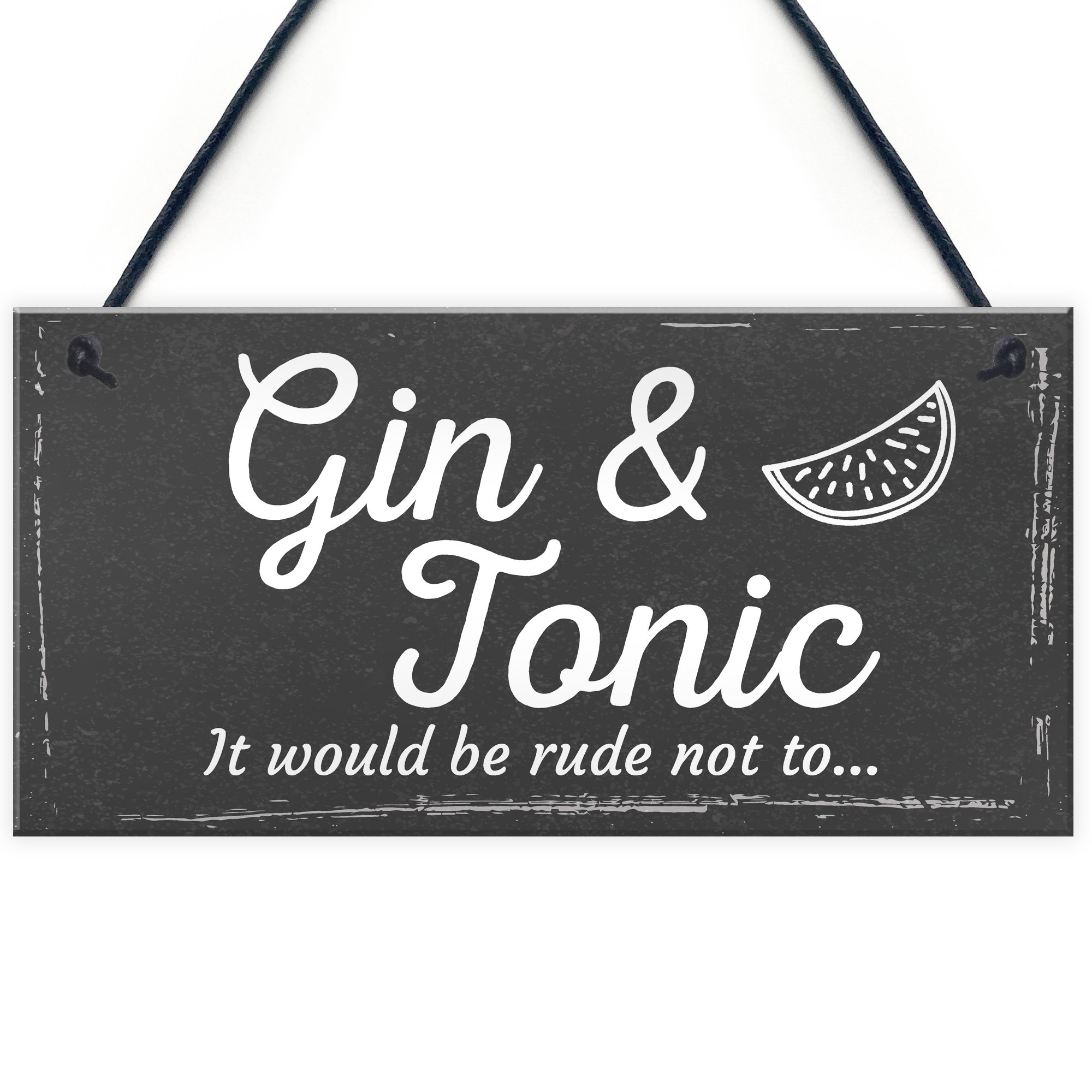 Red Ocean Gifts For Women Gin & Tonic Plaque Novelty Garden Alcohol Pub Bar Man Cave Sign