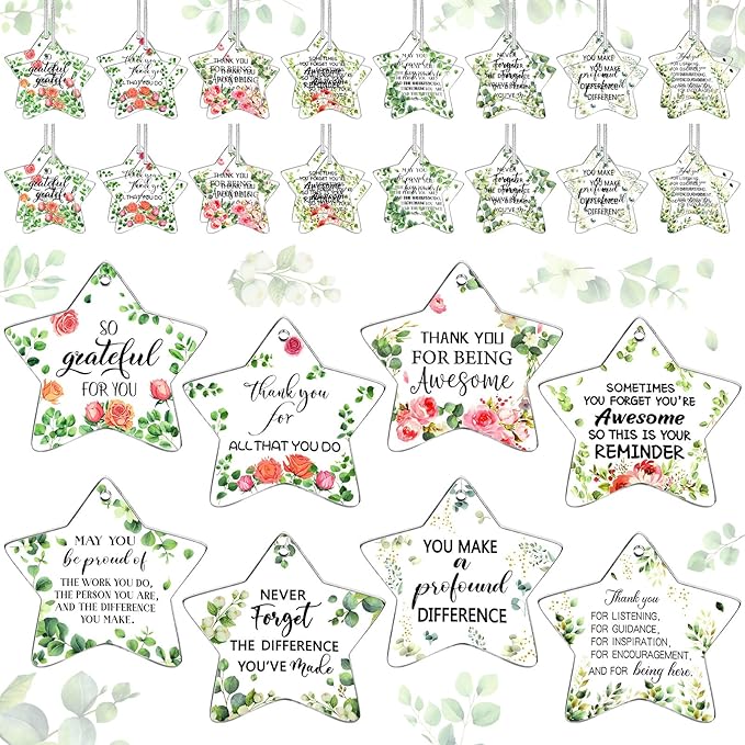FairySandy 48 Pcs Thank You Gifts Bulk Christmas Hanging