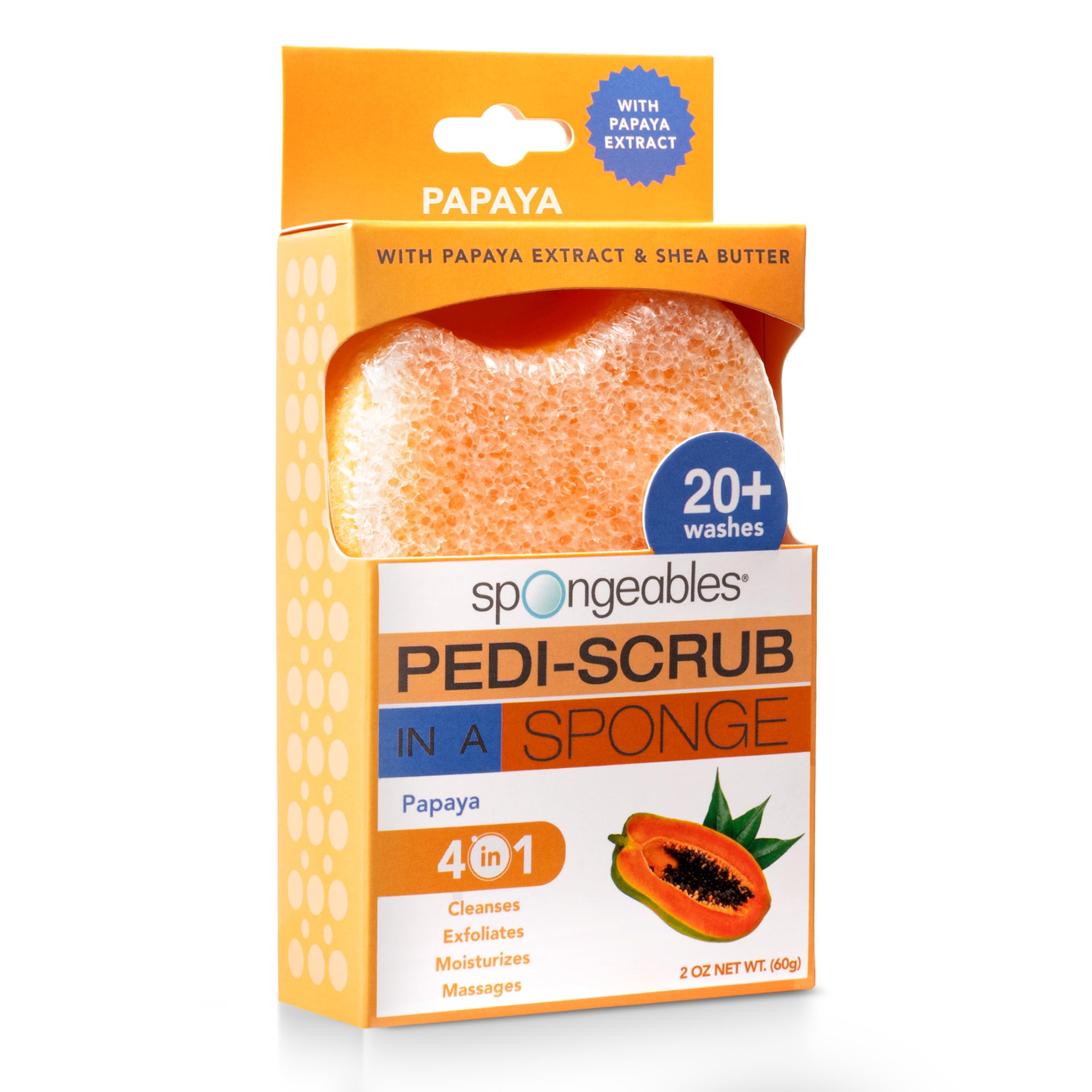 Pedi Scrub Foot Exfoliating 20+ Wash Sponge