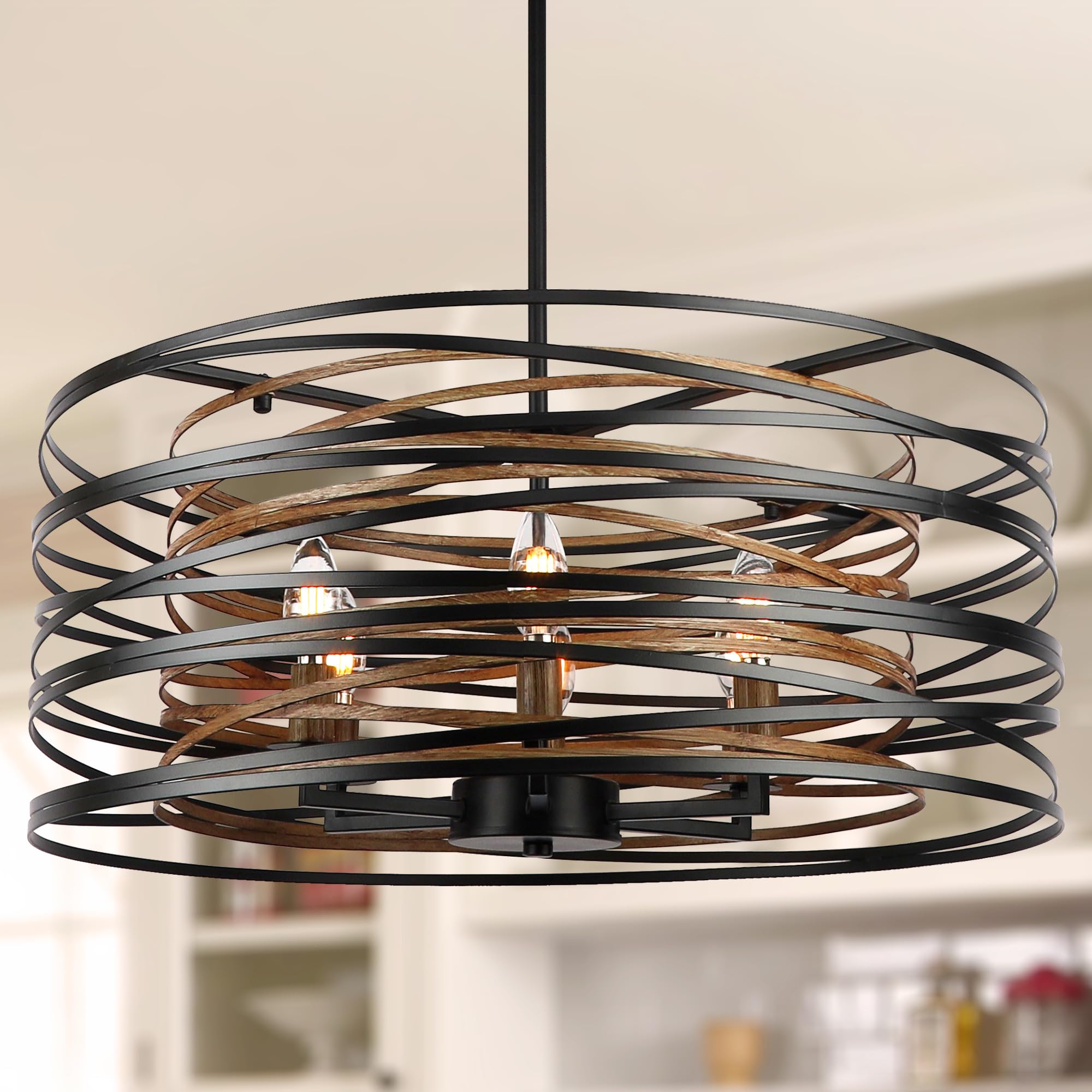 Sigaitwei 6-Light Dining Room Chandeliers Farmhouse，23.6