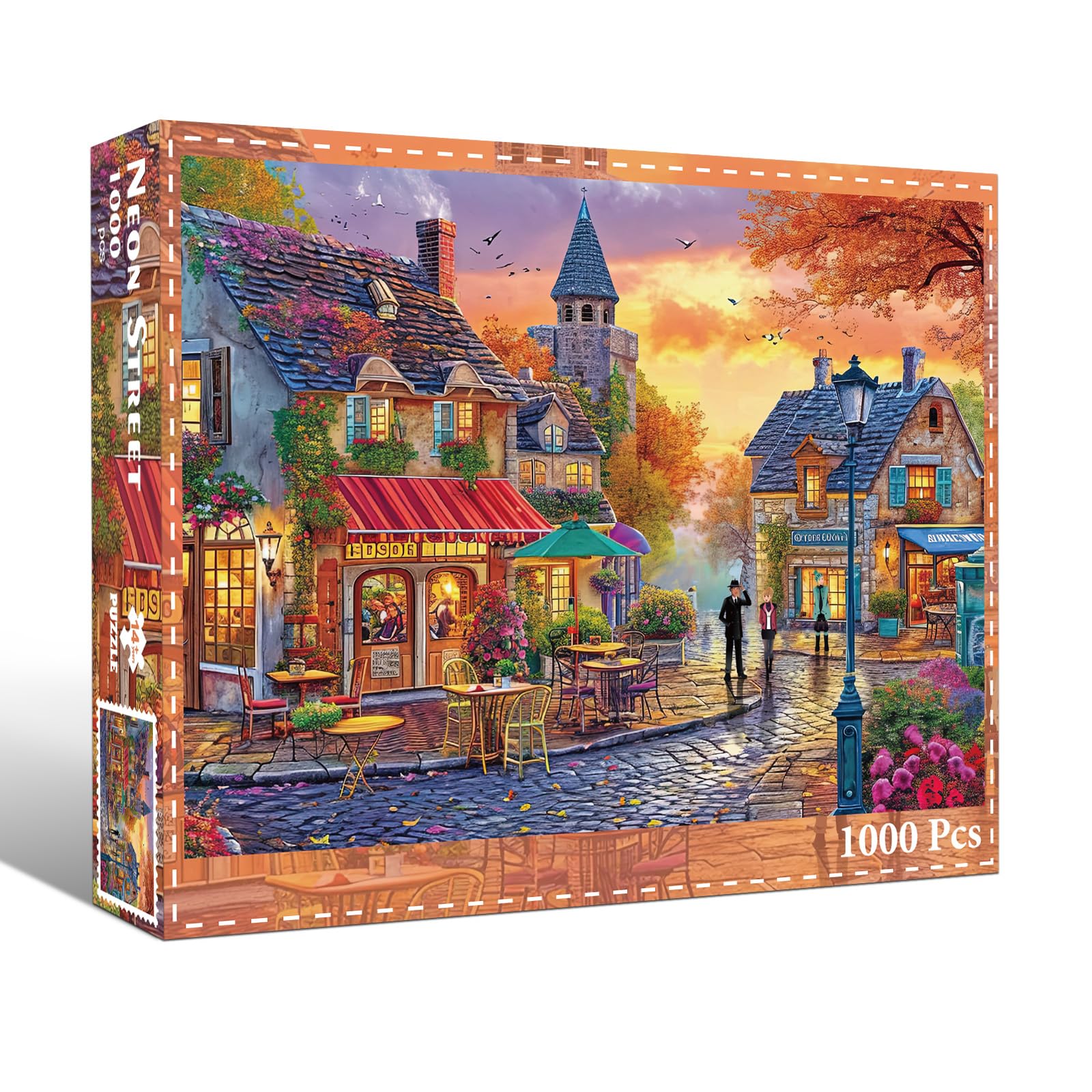1000 Piece Adult Jigsaw Puzzle - Neon Road Futuristic Cityscape Theme, Family Puzzle Game - View #12