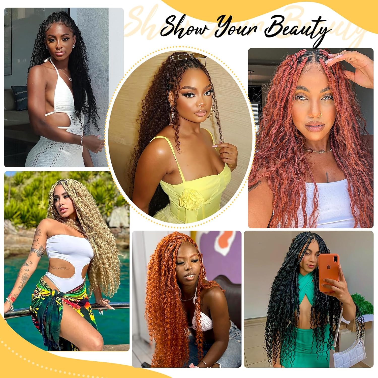 Eacia 18 Inch Water Wave Bulk Hair for Braiding 2 Bundles 200g Natural Black Curly Braiding Hair for Boho Braids Micro Twist No Weft Wet and Wavy Extensions P4/30#