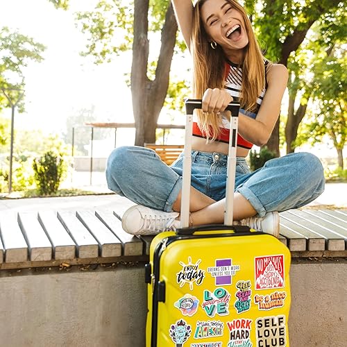 Miniatura 4 de Sabary Paquete de 100 calcomanías motivacionales de PVC impermeables para concientización sobre la salud mental, paquete de calcomanías de vinilo