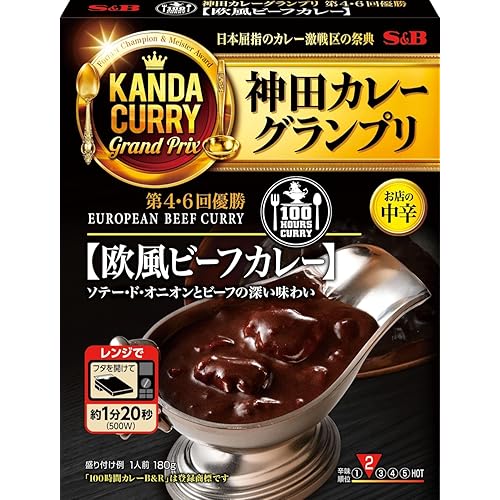 S&B 神田カレーグランプリ 100時間カレーB&R 欧風ビーフカレー お店の中辛