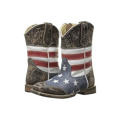 Roper Kids Sanded Leather Upper (Toddler) Cowboy Boots Blue
