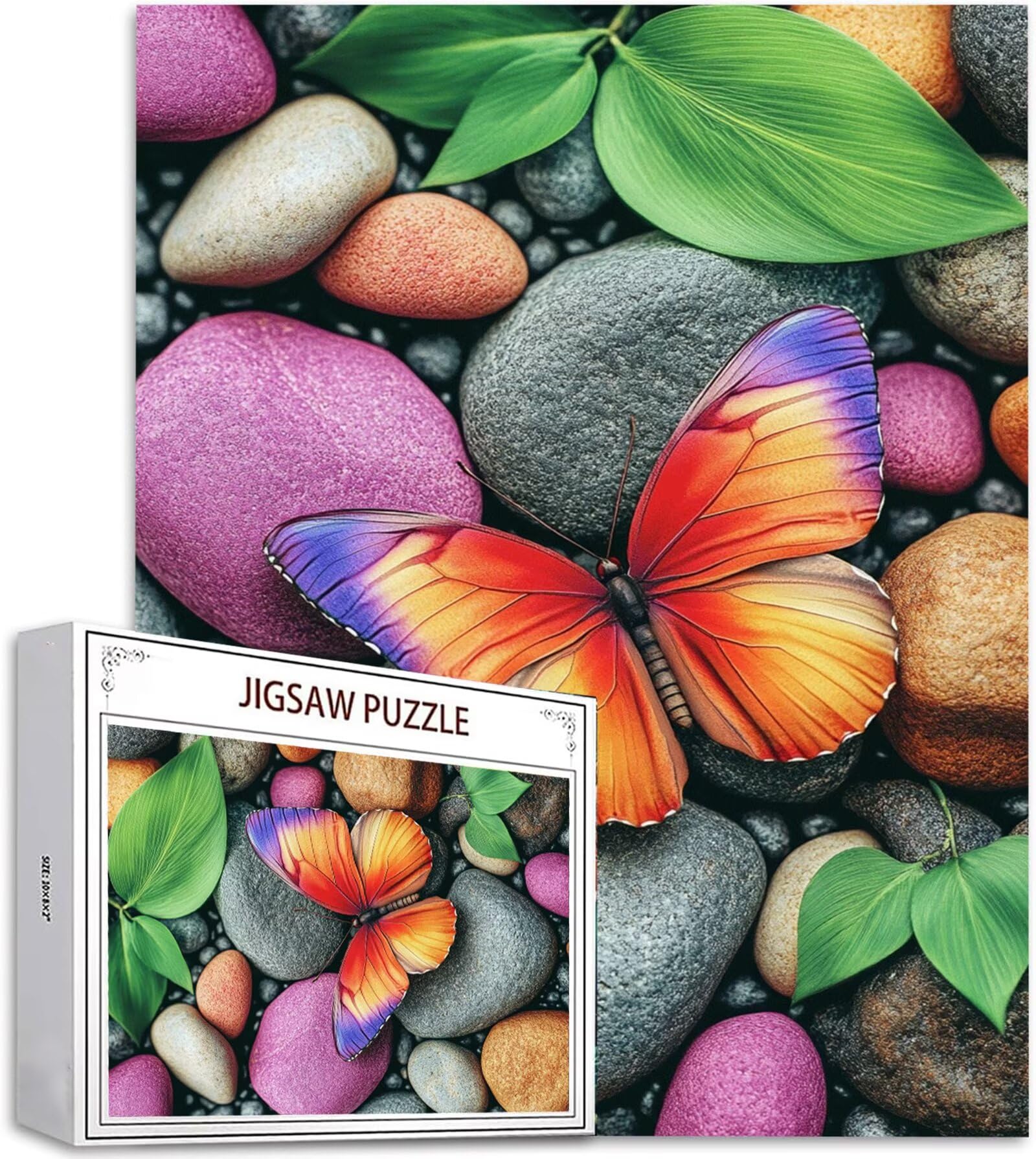 Puzzle 2000 Pezzi, 3 4 5 Anni Puzzle Colore 6 7 8 Anni Giochi Educativi Sostenibili Con Motivi Per Adulti Da Gioco in Legno Di Alta Qualità Jigsaw Farfalla per Gioco Familiare, Regalo Natale H-8726