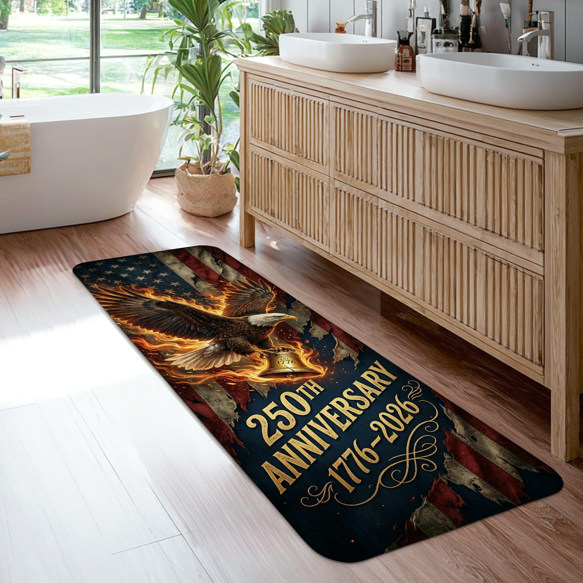 Tapis de couloir aigle style patriotique pour entree et chevet de chambre