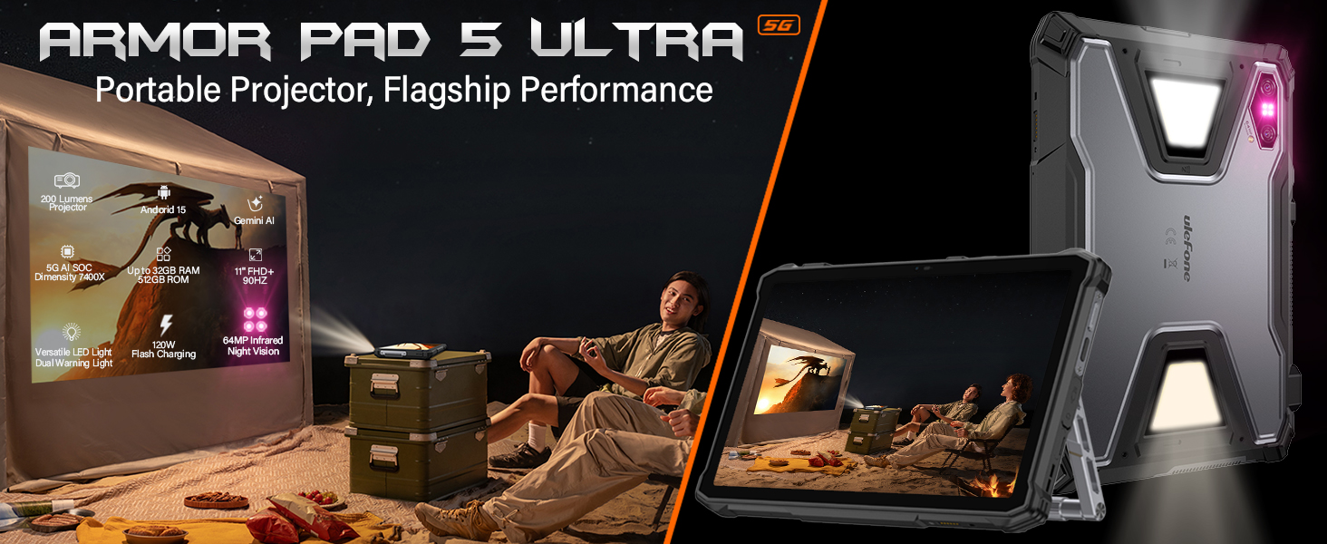 Amazon.com : Ulefone Armor Pad 5 Ultra 5G Rugged Tablet with 200