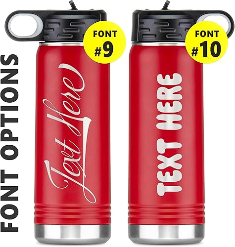 Miniatura 6 de Botella de agua personalizada con popote y tapa de 32 onzas, botella de agua de acero inoxidable, botella personalizada para deportes, regalos,