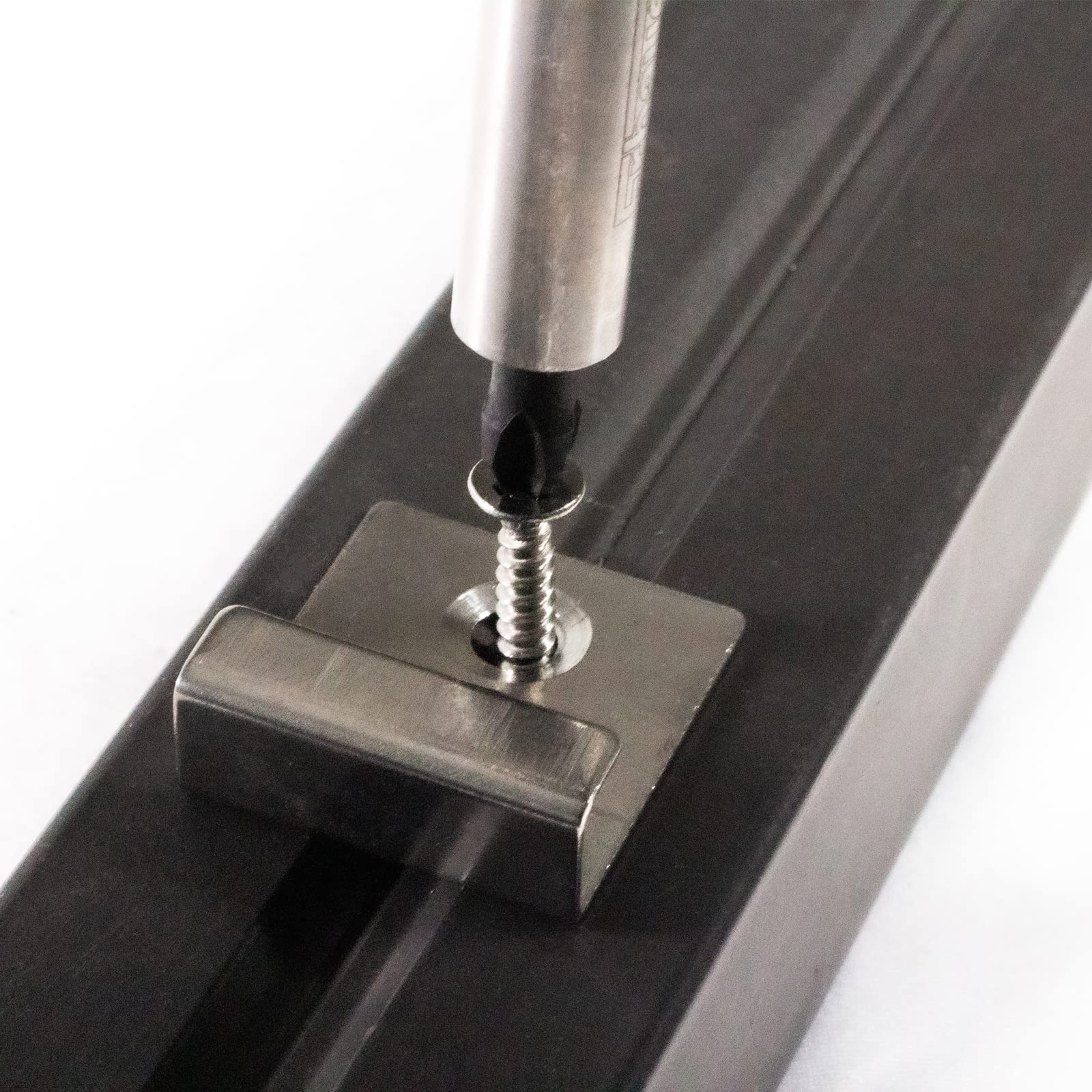 EasyComposite™ Composite Decking Starter Clips Hidden Fasteners Stainless Steel Fixings with Screws (100) - Image 3