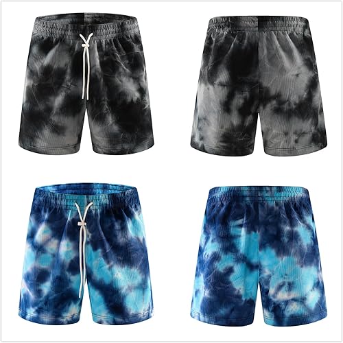 Miniatura 2 de OPALOS Paquete de 2 pantalones cortos de correr para hombre con bolsillos, pantalones cortos de baloncesto atléticos activos