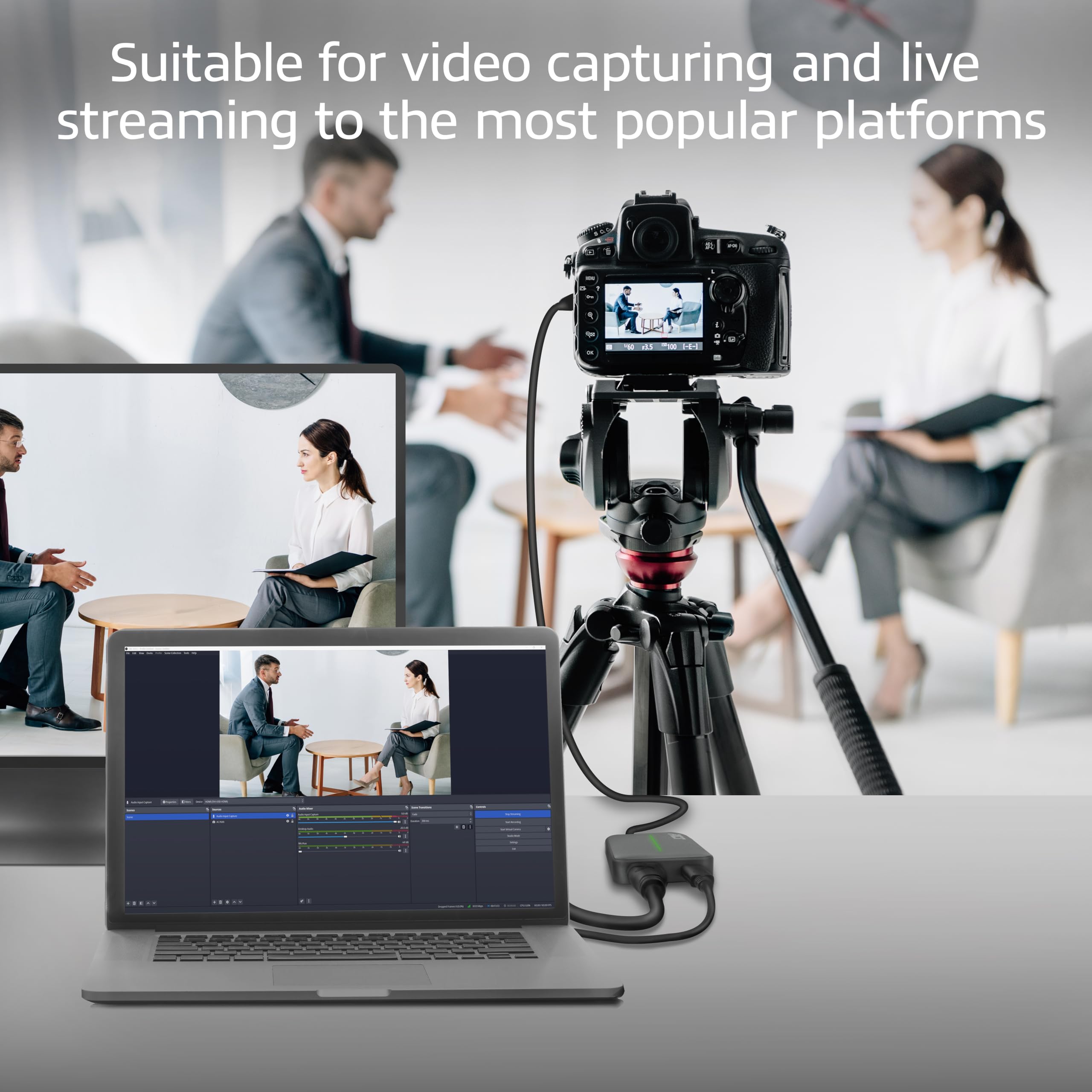 ACT Video Capture Card, 4K HDMI Loop-Out, HDMI Capture Card con USB Type-C, scheda di registrazione video audio per streaming, gaming PS5/Xbox/Switch/Twitch/Youtube/OBS - AC7600