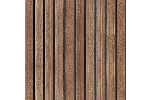Brown Wood Grain Abyssaly Faux Wood Panel Contact Paper