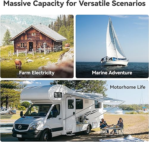 Miniatura 8 de Power Queen Batería LiFePO4 de 12.8 V 300 Ah 3840 Wh, BMS integrado de 200 A, batería de litio de 2560 W de salida de potencia, hasta 15000 ciclos