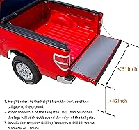 Vista 7 de Escalera plegable de 42 pulgadas y giratoria de 360 con pasamanos para camioneta, escalera plegable universal para puerta trasera con asa de agarre