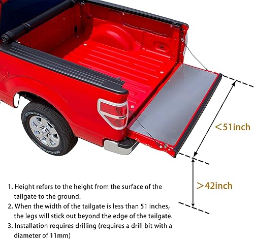 Miniatura 7 de Escalera universal plegable y giratoria de 360 para puerta trasera para camioneta, uso rápido, resistente escalera plegable de 42 pulgadas para