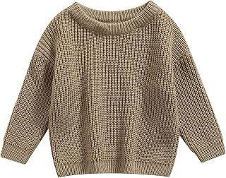 Infant Toddler Baby Girl Boy Knit Sweater Pullover Sweatshirt Warm Long Sleeve Tops Knitted Fall Winter Clothes