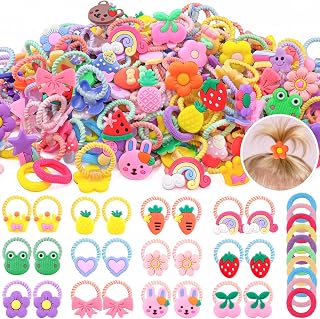 150PCS Colorful Baby Hair Ties, 1" Toddler Hair Accessories for Girls A | No Damage Rubber Bands,Cute Girl Hair Ties for Toddler Baby Kids,Mini Elastic Scrunchies,Soft Seamless Small Ponytail Holders