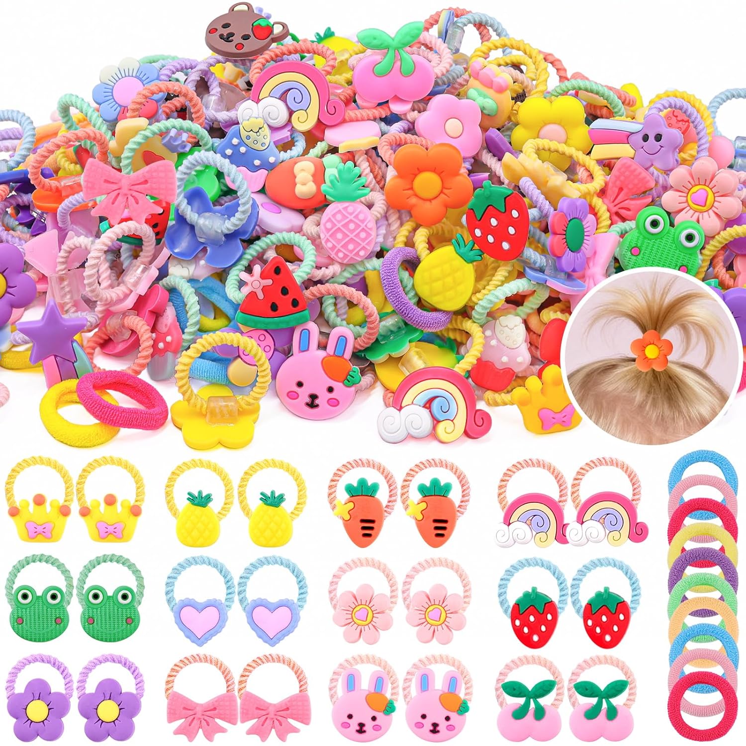 150 PCS Colorful Baby Hair Ties for Toddler Accessories