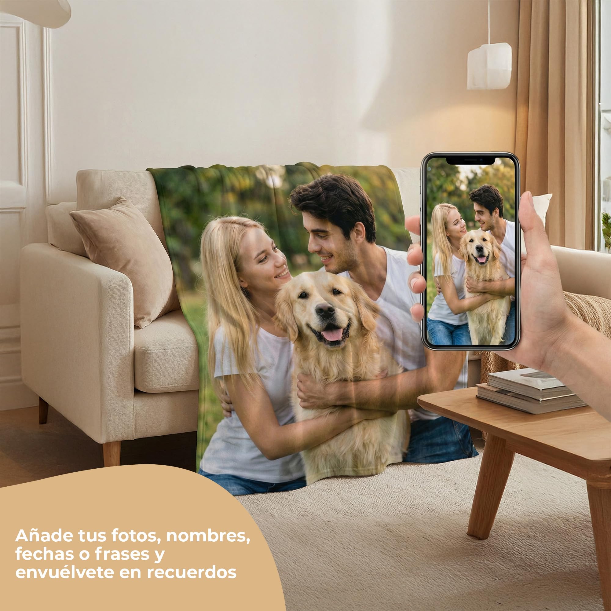 Cimpress Manta Personalizada con Foto, Mantas Personalizadas de Forro Polar Suave, Lavable con Imagen, Disponible en Formato Horizontal o Vertical y Varias Medidas (127x152 cm, Vertical)