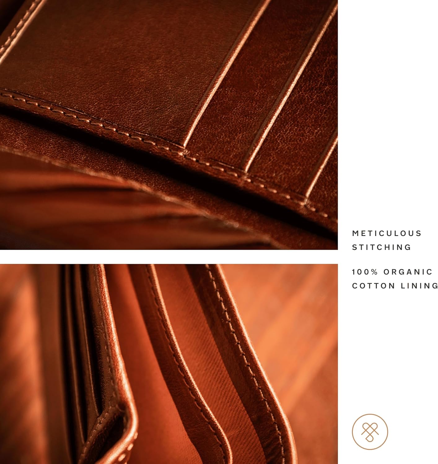 Maxwell Scott - Mens Classic Luxury Leather Bifold Card Wallet Billfold - Made from Full Grain Hides - The Vittore Dark Brown - Image 6