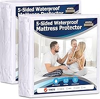 Vista 14 de Utopia Bedding Protector de colchón impermeable de 5 lados tamaño King, funda de colchón transpirable de alta calidad, estilo ajustado con bolsillos