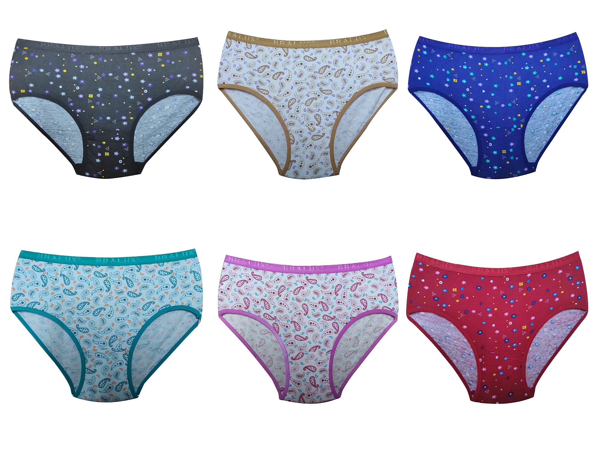 bralux 100% Cotton Panties for Women Pack of 6 | Womens Cotton Inner wear | Womens Underwear | Ladies Briefs | Ladies Panties | Womens Knickers| |Womens Soft Cotton Panties-7022-7029-picture-23