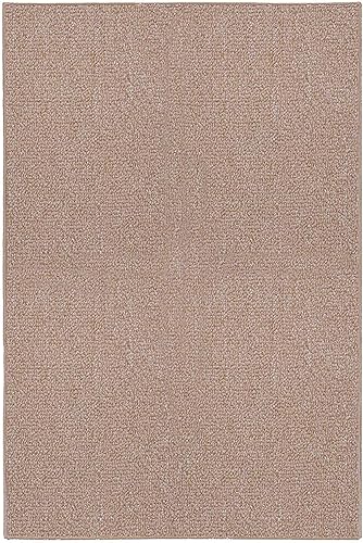 Ambiant Broadway Collection - Alfombras para interiores y exteriores, aptas para mascotas, color beige, 1.5 x 2.25 pies, elegancia resistente a las