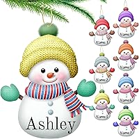 Vista 25 de Adorno personalizado para árbol de Navidad de 2, 3, 4, 5, 6, 7, 8, nombre personalizado, lindo reno, decoración de Navidad, regalo de Navidad