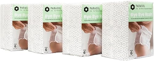 Miniatura 4 de PARASOL Clear+Dry - Pantalones de pañales de entrenamiento natural  Ingredientes puros, tinta a base de agua, tela no tejida con excelente sello
