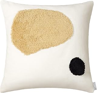 RHOOM Tufted Cushion Cover in Black and Beige - 45cm x 45cm Square, Minimalist Home Decorative Scatter Pillow Case UK