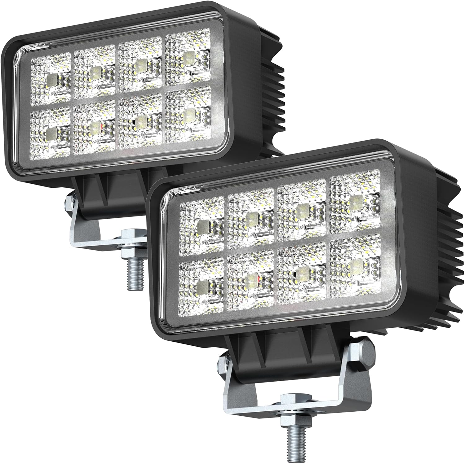 LED Tractor Work Lights 4.4 Inch, 12/24V 50W 9000LMS Led Lights Led Flood Light Pods for Truck, IP67 Waterproof Led Work Lights for Truck Tractor Boat UTV ATV Lighting 2PCS