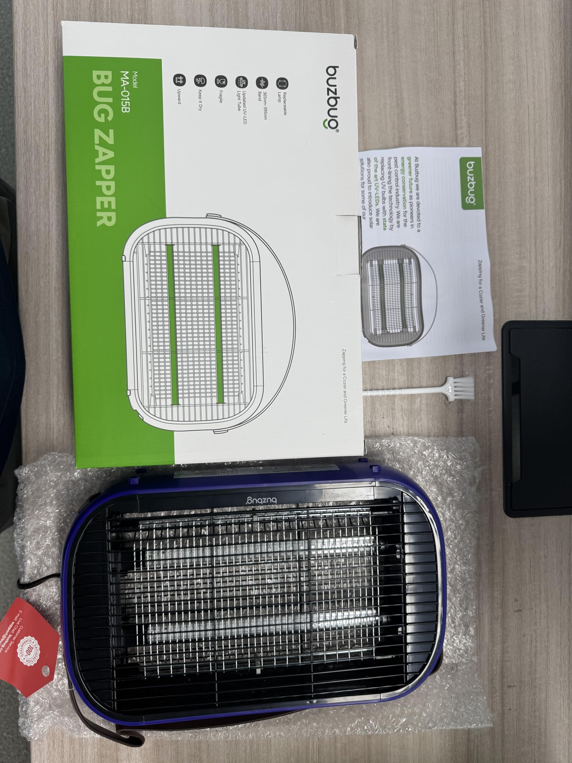 Buzbug Insetticida a LED, 10 anni di durata della lampada, 2800 V, forte trappola per zanzare e mosche, sostenibile con basso consumo energetico, lampada per zanzare, repellente per zanzare (viola)