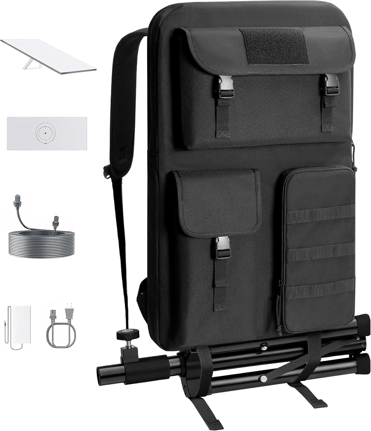 Trunab Carrying Case Compatible with Starlink Gen 3, Soft Travel Backpack Bag with Multi-pocket for Starlink Satellite Dishes and All Accessories, Ideal for Outdoor, RV Trip, Camping, Black