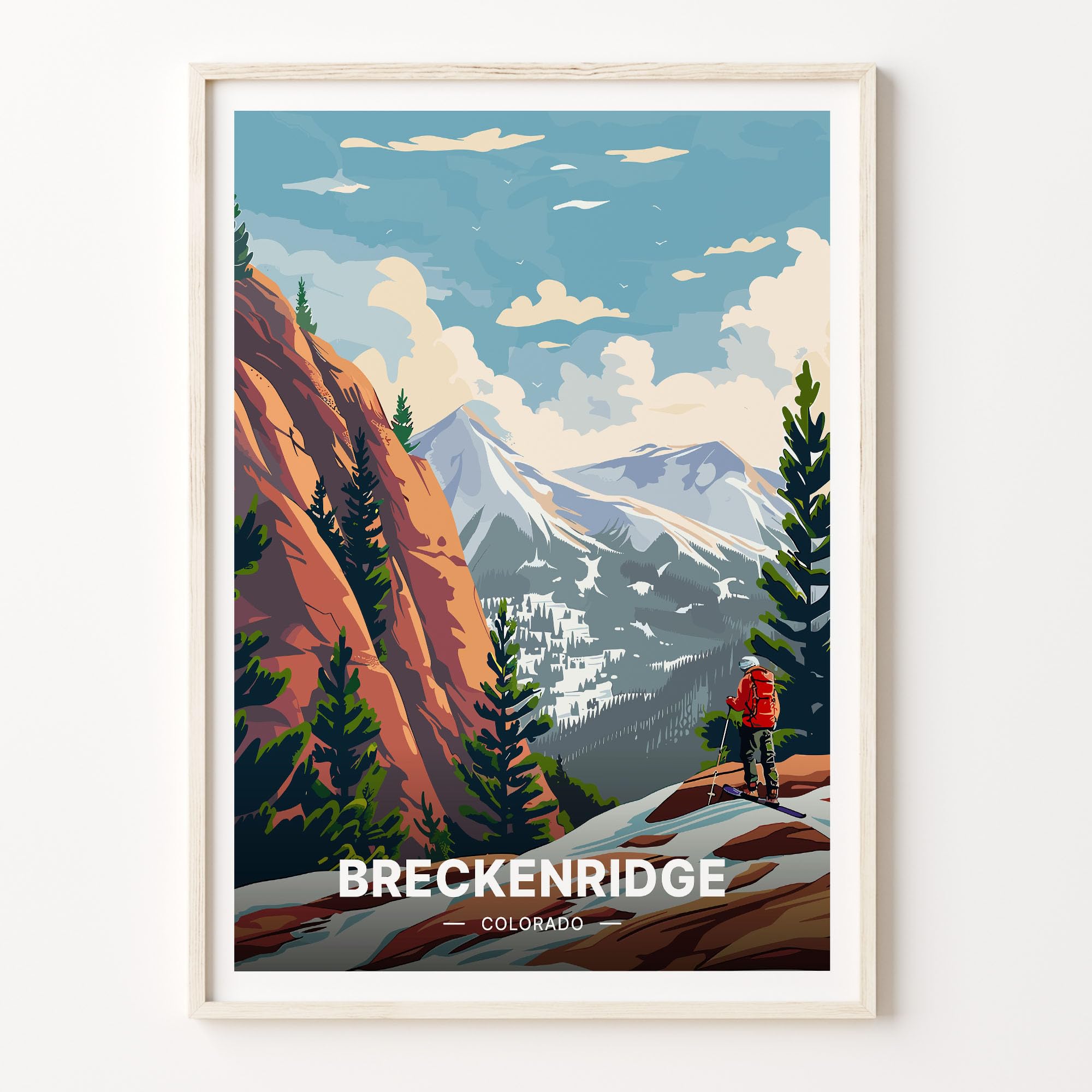 LOVER'S BAY コラージュアート Amazon.com: Breckenridge Ski Resort Poster, Colorado Travel Wall