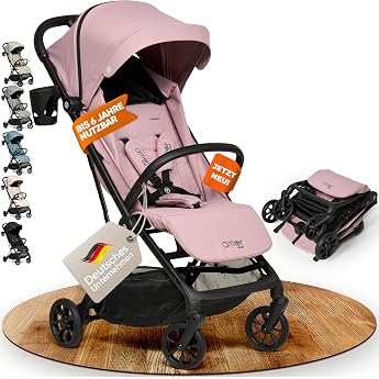 Travel Buggy [One-Handed Folding System] Lightweight Pushchair Buggy Small Foldable Buggy for Travel Compact for Car & Holiday Adjustable Seat Pushchair Baby Stroller AMOR BABY