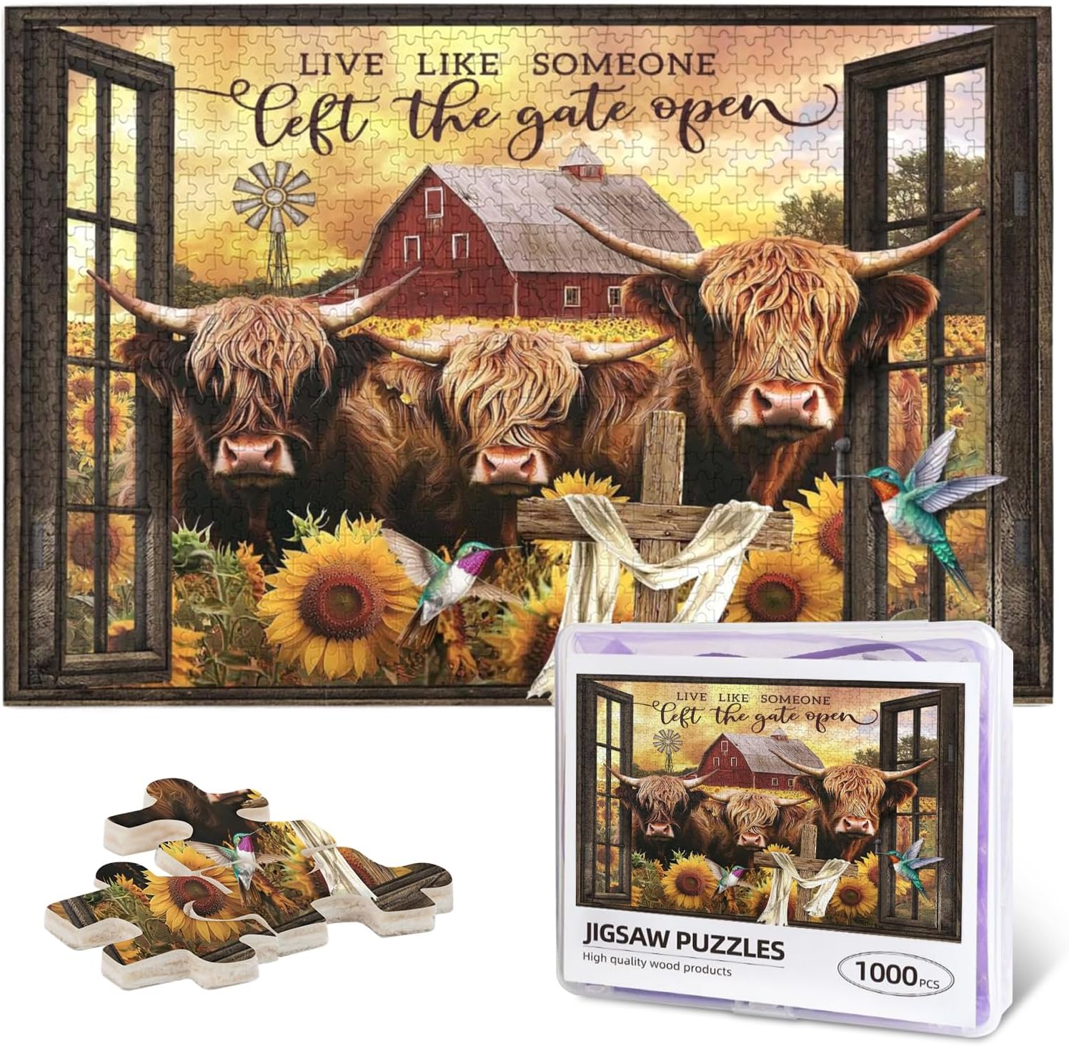 African American Jigsaw Puzzles 500 Pieces for Adults, Psalm 46:5 Bible Verse, Inspirational Black Woman Wooden Puzzle for Stress Relief & Home Decor