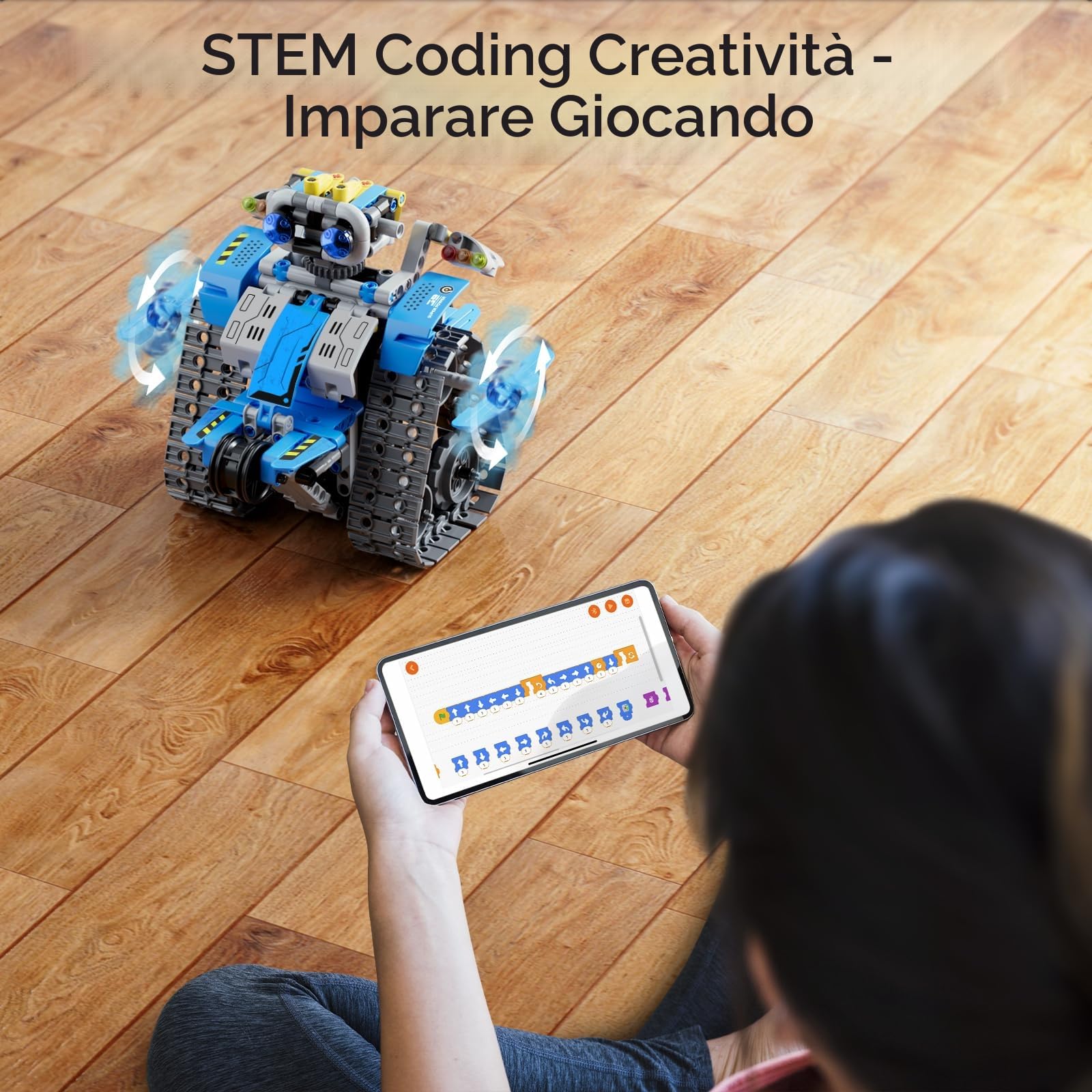 VEPOWER Technic Robot Telecomandati per Bambini,5 in 1 STEM RC Giocattoli da Costruzione con app programmabile, Regalo Educativo per Ragazzi e Ragazze Dagli 6 ai 12 anni (488 pezzi)